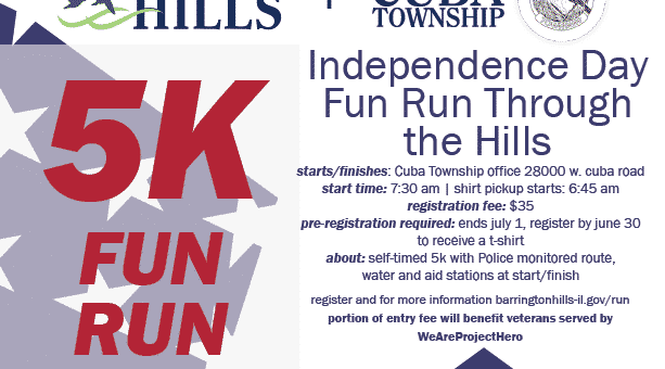 5K Fun Run Through the Hills July 3
