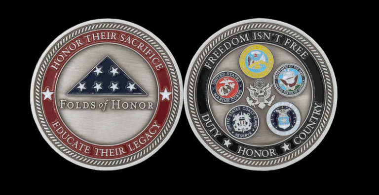 Folds of Honor challenge coin - Village of Barrington Hills