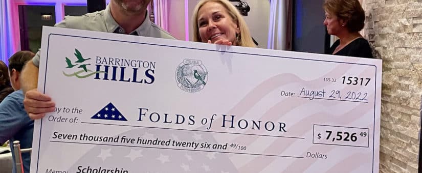 VBH presents Folds of Honor with a Check