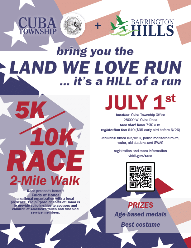 5K/10K Land We Love Run-Registration Open! - Village of Barrington Hills