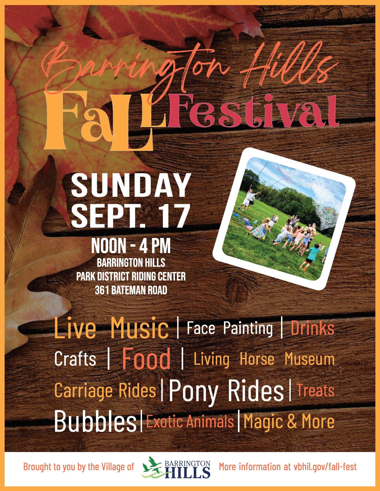 Barrington Hills Fall Festival 2023 Village of Barrington Hills