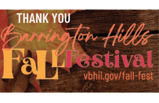 Our Sincere Appreciation for a Successful Barrington Hills Fall Festival
